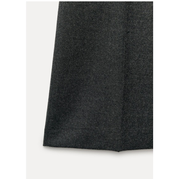 NWT ZARA dark gray wool straight leg trousers size M - Picture 10 of 14
